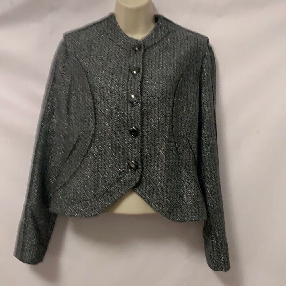 ETCETERA SILVER & BLACK BLAZER SIZE 6